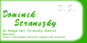dominik stranszky business card